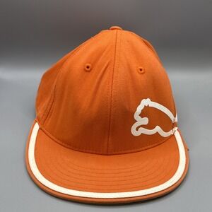 Men's Orange PUMA Golf Hat 210 Fitted Cap Size 7 1/4 - 7 5/8